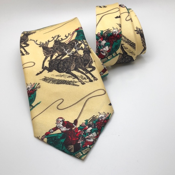 FR Ferrell Reed for J.W. Blaine’s Ltd 100% Italy Silk Tie Christmas theme. - Picture 1 of 10